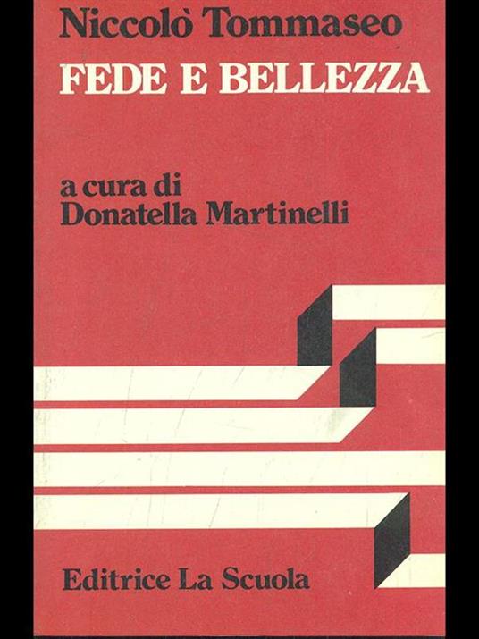 Fede e bellezza - Niccolò Tommaseo - copertina