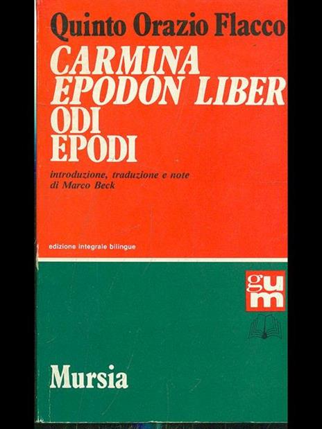 Carmina-Epodon liber-Odi-Epodi - Quinto Orazio Flacco - 2