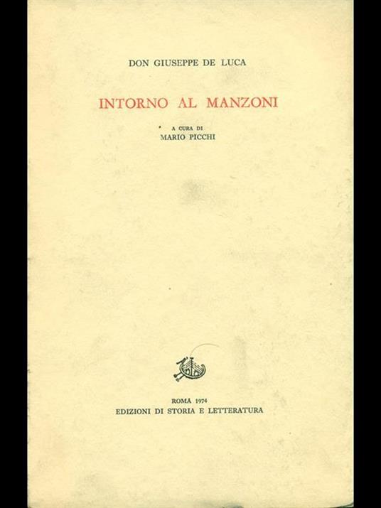 Intorno al Manzoni - Giuseppe De Luca - 6