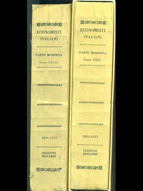 Economisti Italiani Parte moderna, Tomo XXVIII e Tomo XXIX Briganti - 4