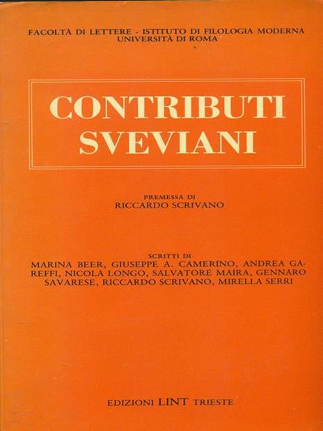 Contributi sveviani - Riccardo Scrivano - 2