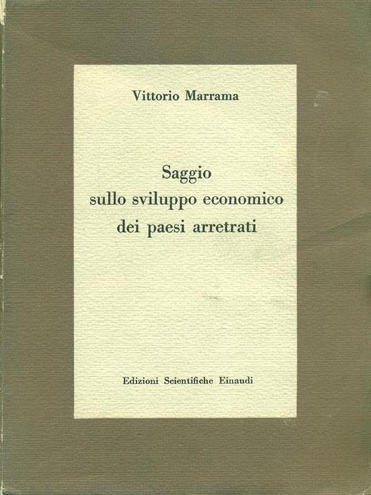 Saggio sullo sviluppo economico dei paesi arretrati - Vittorio Marrama - 3