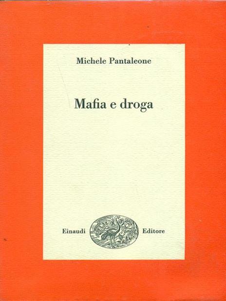 Mafia e droga - Michele Pantaleone - copertina