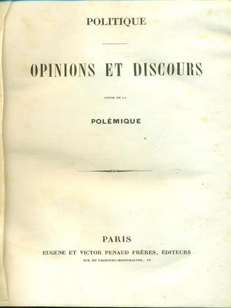 Opinions et discours suivis de laPolemique - François-René de Chateaubriand - 6