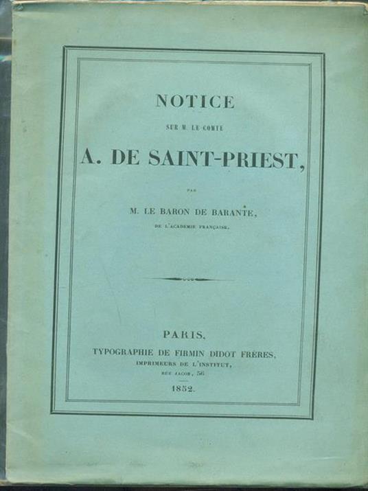 Notice sur M. Le comte A. De Saint-Priest - Amable Guillaume Prosper Brugiére - 6