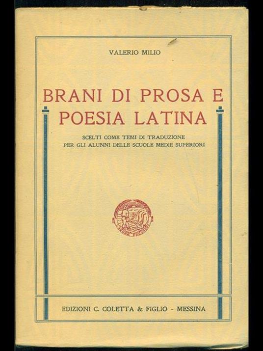 Brani di prosa e poesia latina - Valerio Milio - 4