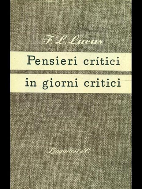 Pensieri critici in giorni critici - 7