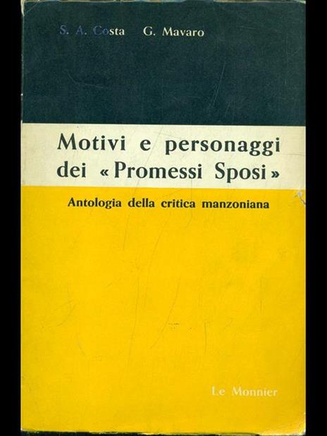 Motivi e personaggi dei Promessi Sposi - Sarino A. Costa,G. Mavaro - copertina