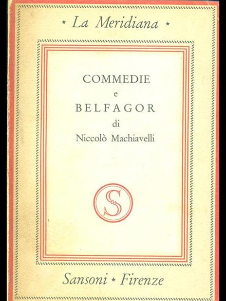 Commedie e Belfagor - Niccolò Machiavelli - copertina