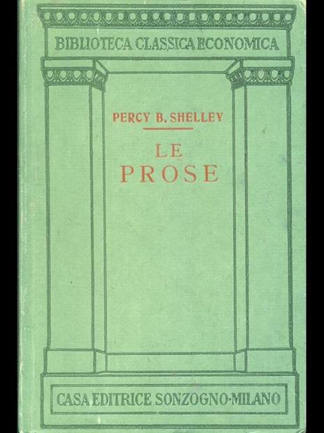 Le prose - Percy Bysshe Shelley - copertina