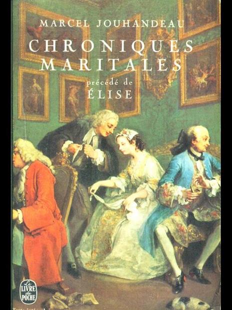 Chroniques Maritales - Marcel Jouhandeau - copertina