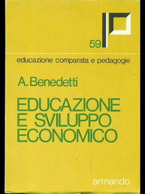 Educazione e sviluppo economico - Anacleto Benedetti - copertina