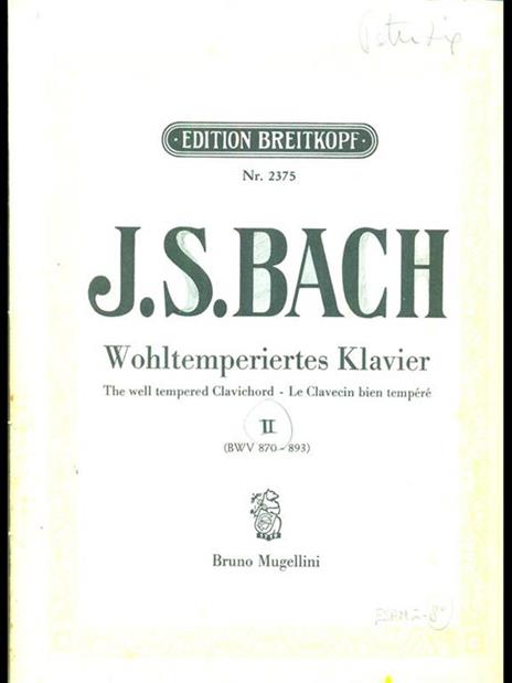 Wohltemperiertes Klavier II - S. J. Weiner - copertina