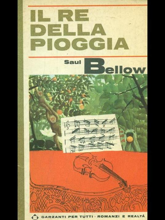 Il re della pioggia - Saul Bellow - copertina