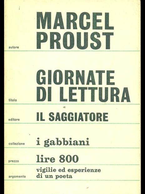 Giornate di lettura - Marcel Proust - 2