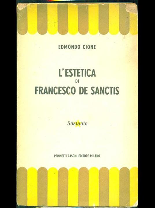L' estetica di Francesco de Sanctis - Edmondo Cione - copertina