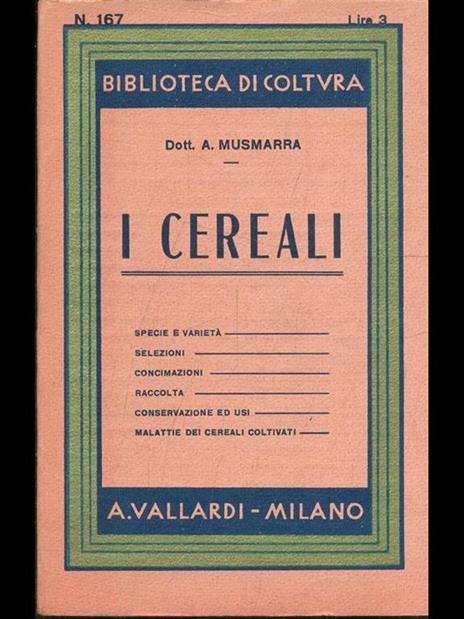 I cereali - A. Musmarra - copertina