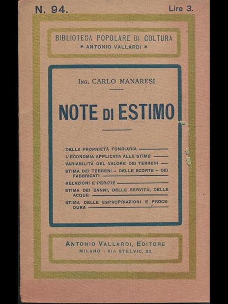 Note di estimo - Carlo Manaresi - 4