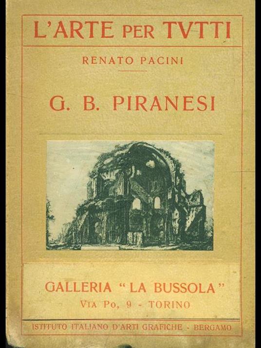 G. Piranesi Piranesi - Renato Pacini - copertina