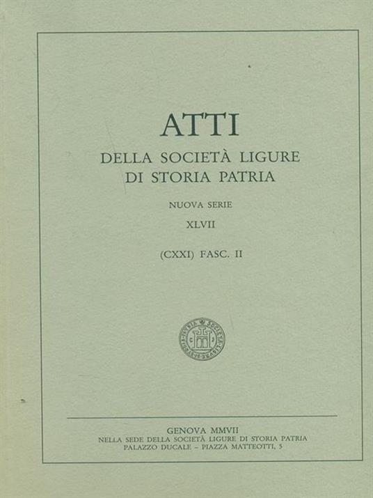 Atti della società ligure di storia patria Vol. 47 fasc. 2 - 10