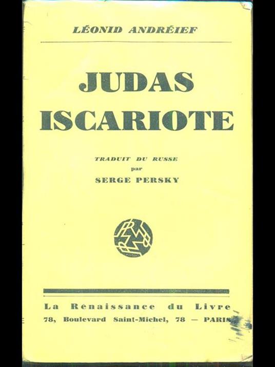 Judas Iscariote - Leonid Andreev - copertina