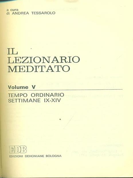 Il lezionario meditato vol V - 3