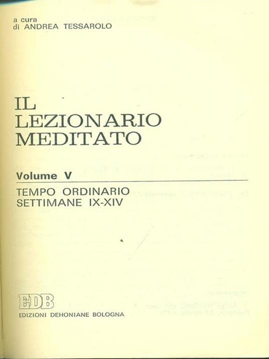 Il lezionario meditato vol V - 3