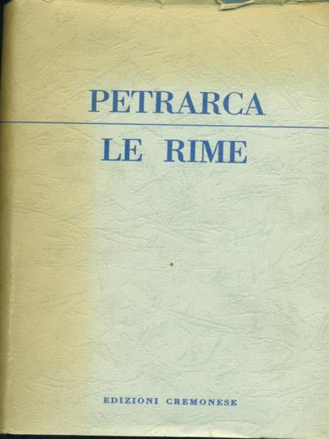 Le rime - Francesco Petrarca - copertina