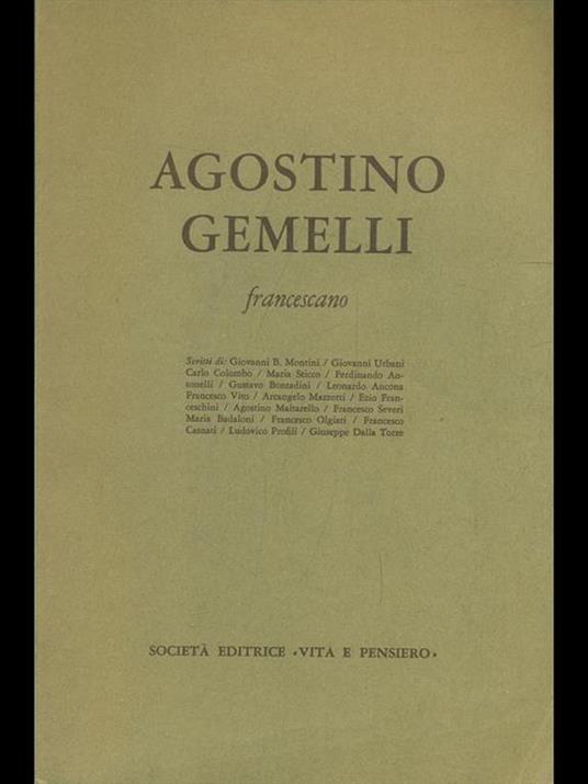Agostino Gemelli francescano - 2
