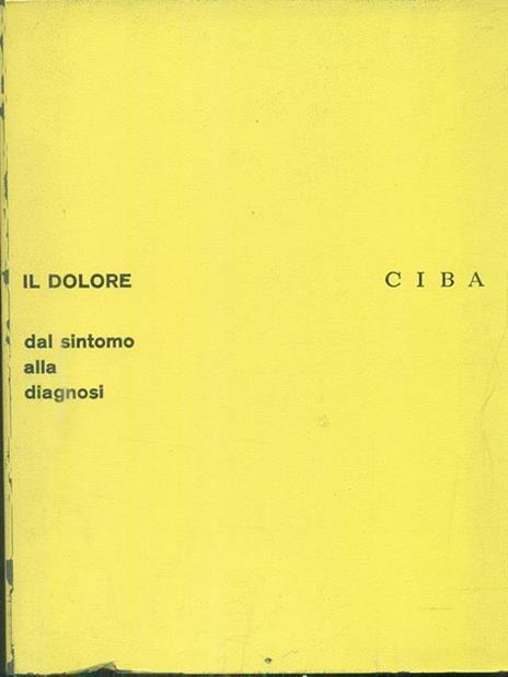 Il dolore dal sintomo alla diagnosi - copertina