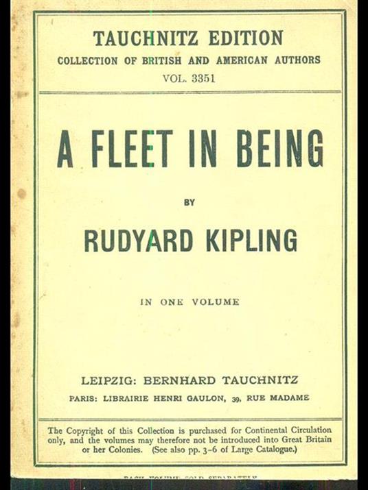A fleet in being - Rudyard Kipling - copertina