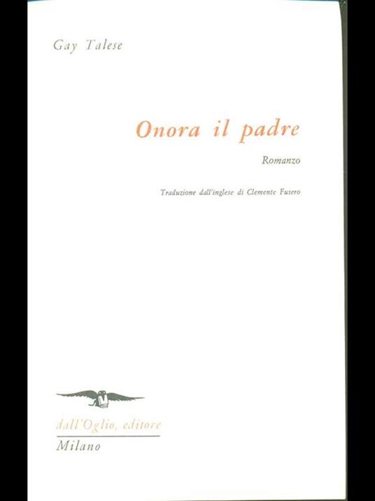 Onora il padre - Gay Talese - 2