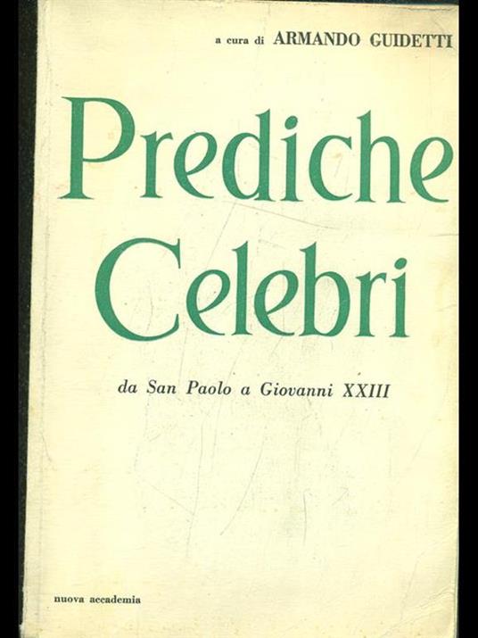 Prediche celebri - Armando Guidetti - copertina