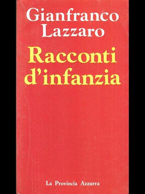 Racconti d'infanzia - copertina