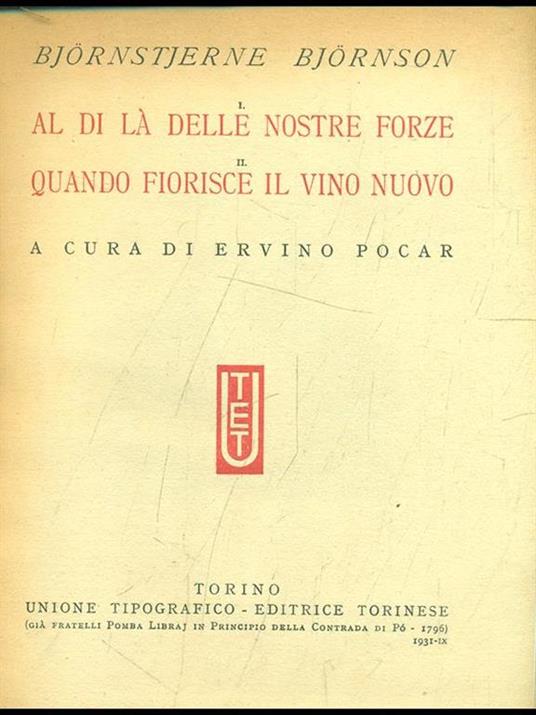 Al di là delle nostre forze. Quando fiorisce il vino nuovo - Bjørnstjerne Bjørnson - 3