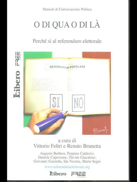 O di qua o di la - Vittorio Feltri,Renato Brunetta - copertina