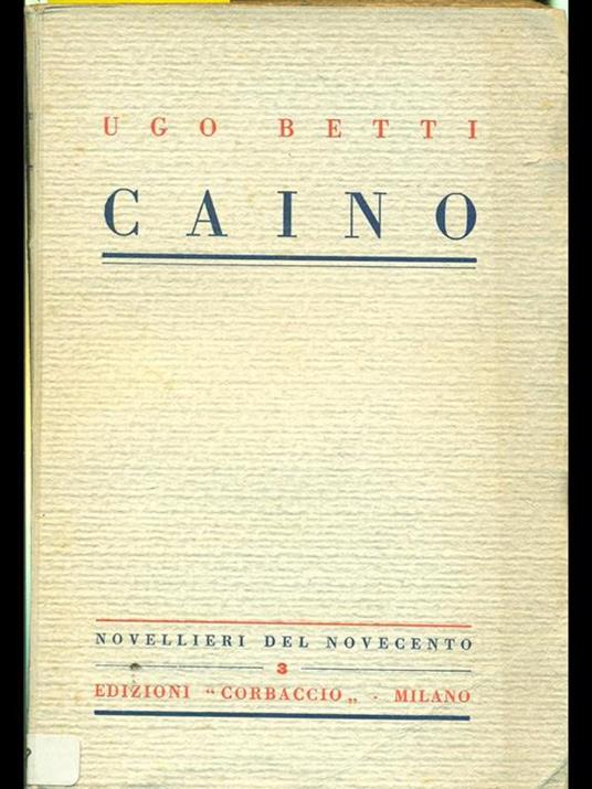 Caino - Ugo Betti - copertina