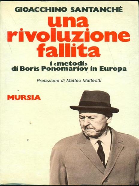 Una rivoluzione fallita - Gioacchino Santanché - copertina