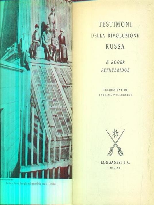 Testimoni della Rivoluzione Russa - Roger Pethybridge - copertina