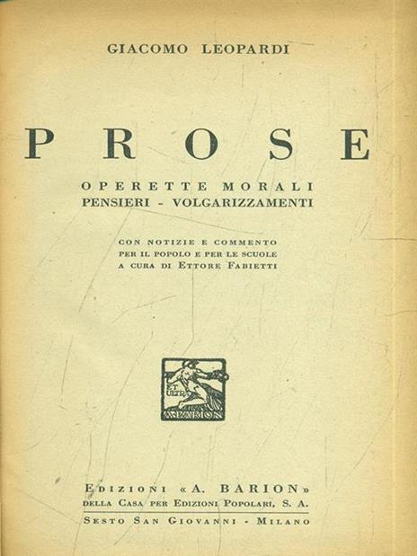 Prose - Giacomo Leopardi - 8