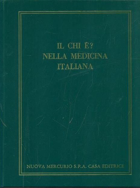 Il chi é? nella medicina italiana - copertina