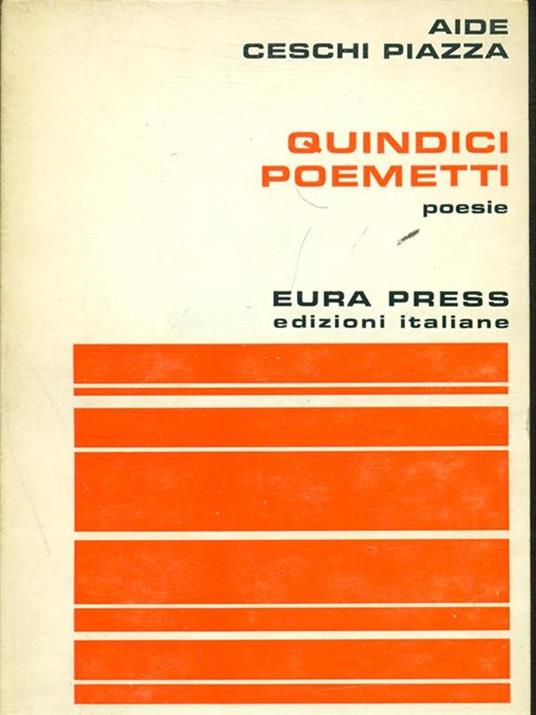 Quindici poemetti - Aide Ceschi Piazza - copertina