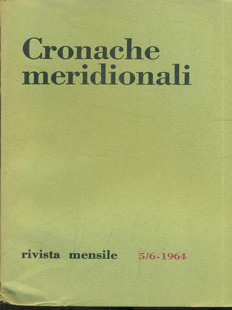 Cronache meridionali n. 5-6/1964 - copertina