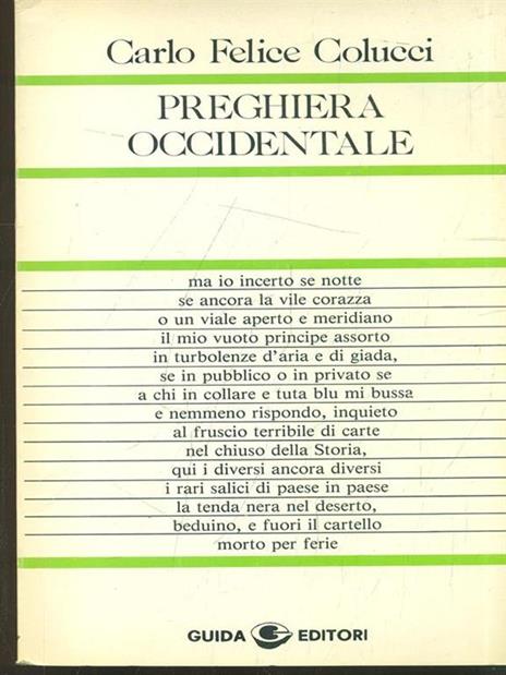 Preghiera occidentale - Carlo F. Colucci - 2