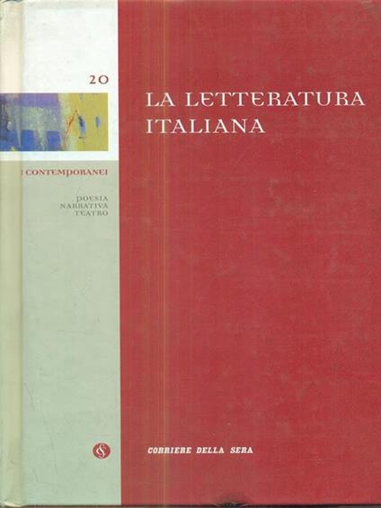 La letteratura italiana 20. I contemporanei - copertina