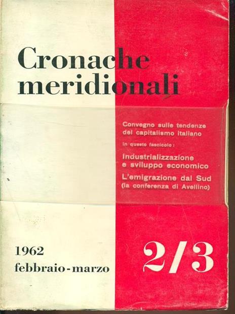 Cronache meridionali n.2/3 -1962 - copertina
