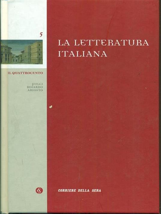 La letteratura italiana 5. Il Quattrocento - copertina