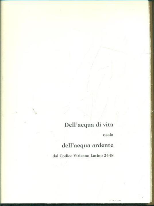 Dell'acqua di vita ossia dell'acqua ardente - copertina