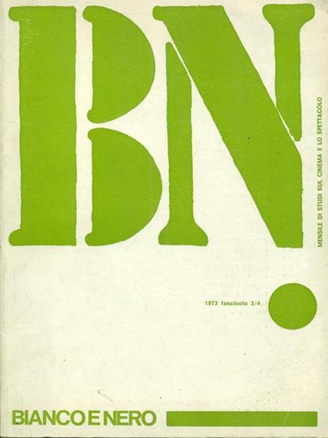 BN anno XXXIV. 1973/ Fascicolo 3/4 - copertina