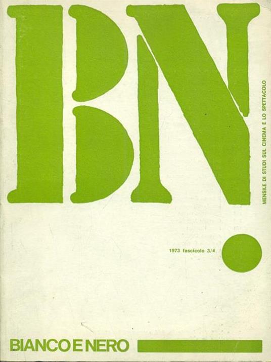 BN anno XXXIV. 1973/ Fascicolo 3/4 - 2